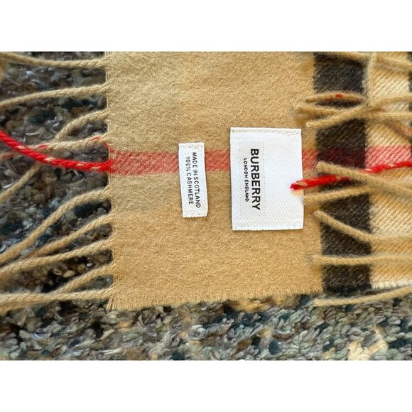 BURBERRY Giant Check Cashmere scarf  Archive Beige Color - Picture 3 of 6